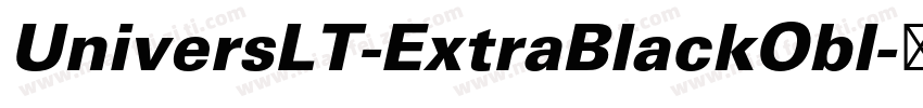 UniversLT-ExtraBlackObl字体转换