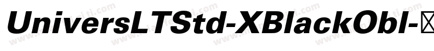 UniversLTStd-XBlackObl字体转换