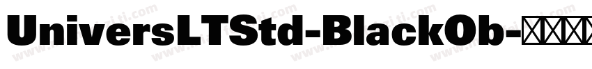 UniversLTStd-BlackOb字体转换