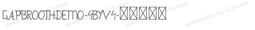 GapbroothDemo-4ByV4字体转换