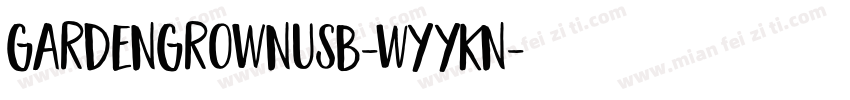 GardenGrownUsB-WyyKn字体转换