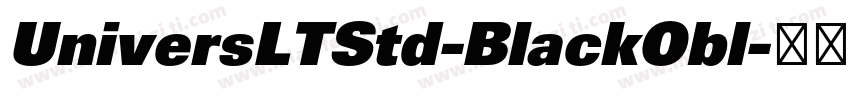 UniversLTStd-BlackObl字体转换