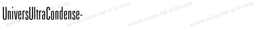 UniversUltraCondense字体转换