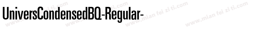 UniversCondensedBQ-Regular字体转换