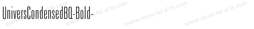 UniversCondensedBQ-Bold字体转换