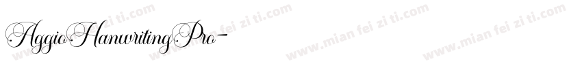 AggioHanwritingPro字体转换