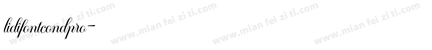 lidifontcondpro字体转换