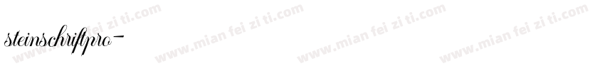 steinschriftpro字体转换