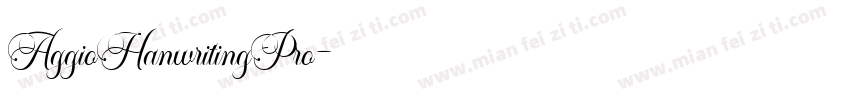 AggioHanwritingPro字体转换