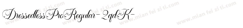 DressedlessProRegular-2qdK字体转换