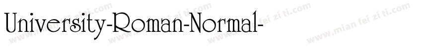 University-Roman-Normal字体转换