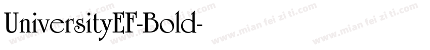 UniversityEF-Bold字体转换