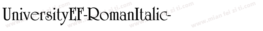UniversityEF-RomanItalic字体转换