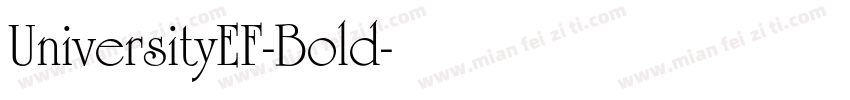 UniversityEF-Bold字体转换