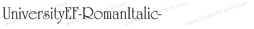 UniversityEF-RomanItalic字体转换