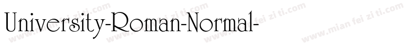 University-Roman-Normal字体转换