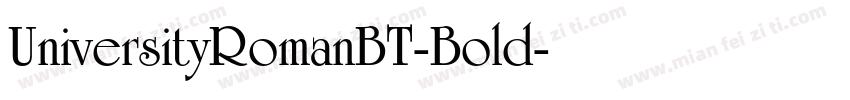 UniversityRomanBT-Bold字体转换