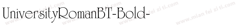 UniversityRomanBT-Bold字体转换