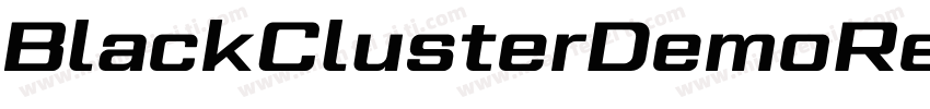 BlackClusterDemoRegular-RMPe字体转换
