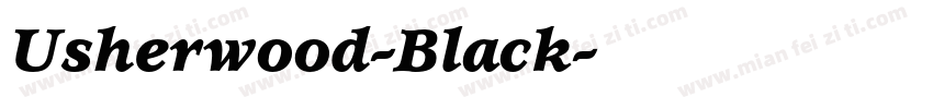 Usherwood-Black字体转换