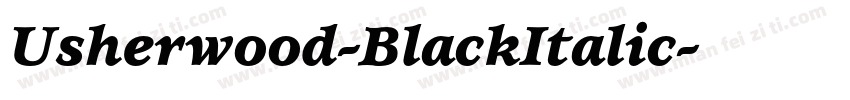 Usherwood-BlackItalic字体转换