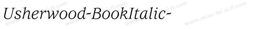 Usherwood-BookItalic字体转换