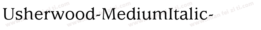 Usherwood-MediumItalic字体转换