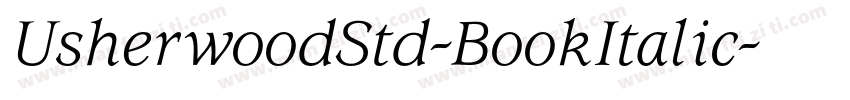 UsherwoodStd-BookItalic字体转换