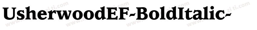 UsherwoodEF-BoldItalic字体转换