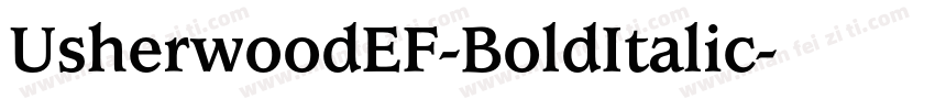 UsherwoodEF-BoldItalic字体转换