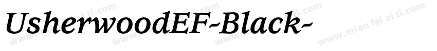 UsherwoodEF-Black字体转换