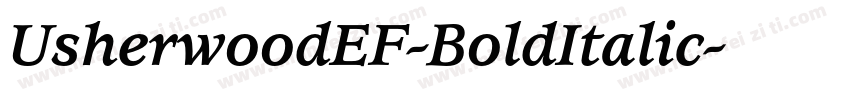 UsherwoodEF-BoldItalic字体转换