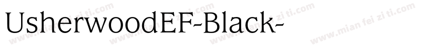 UsherwoodEF-Black字体转换