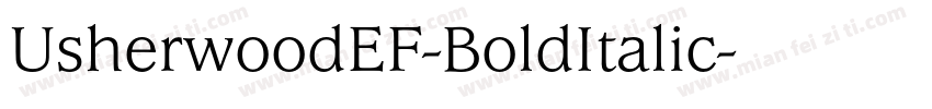 UsherwoodEF-BoldItalic字体转换