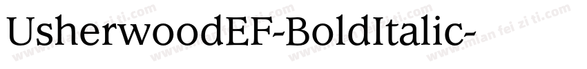 UsherwoodEF-BoldItalic字体转换