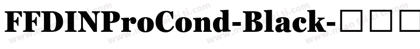 FFDINProCond-Black字体转换