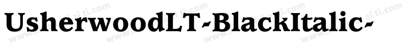 UsherwoodLT-BlackItalic字体转换