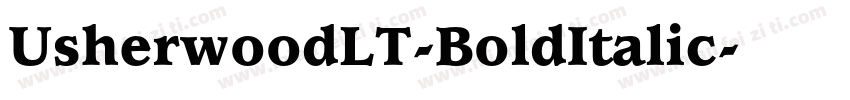 UsherwoodLT-BoldItalic字体转换