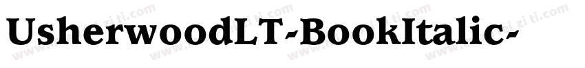 UsherwoodLT-BookItalic字体转换