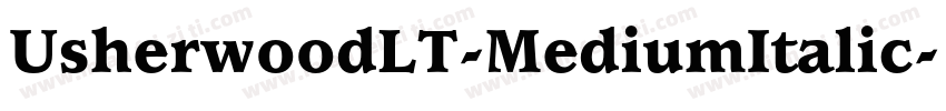 UsherwoodLT-MediumItalic字体转换