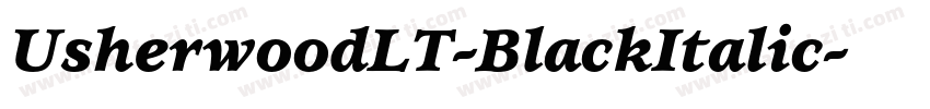 UsherwoodLT-BlackItalic字体转换
