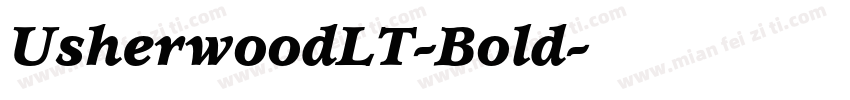 UsherwoodLT-Bold字体转换