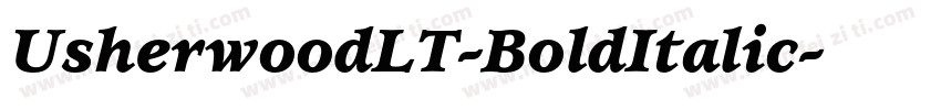 UsherwoodLT-BoldItalic字体转换