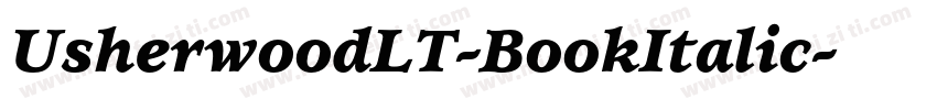 UsherwoodLT-BookItalic字体转换