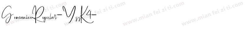 GeovaniceRegular-YzzK4字体转换