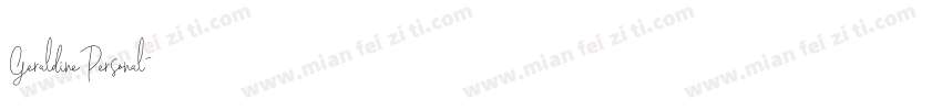GeraldinePersonal字体转换