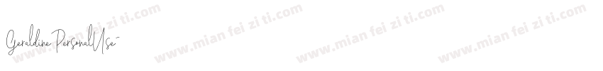 GeraldinePersonalUse字体转换
