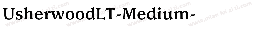 UsherwoodLT-Medium字体转换