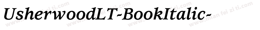 UsherwoodLT-BookItalic字体转换