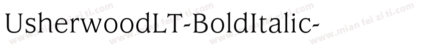 UsherwoodLT-BoldItalic字体转换